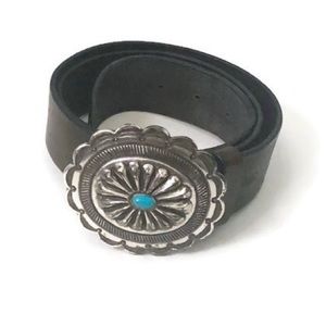 Lauren Ralph Lauren | vintage leather silver belt